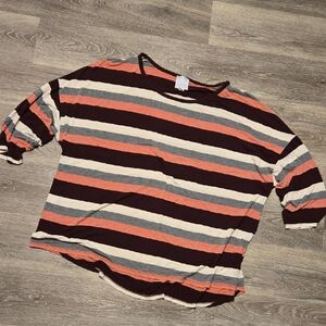 Dressbarn Sunday Striped Knit Top Sz 2X